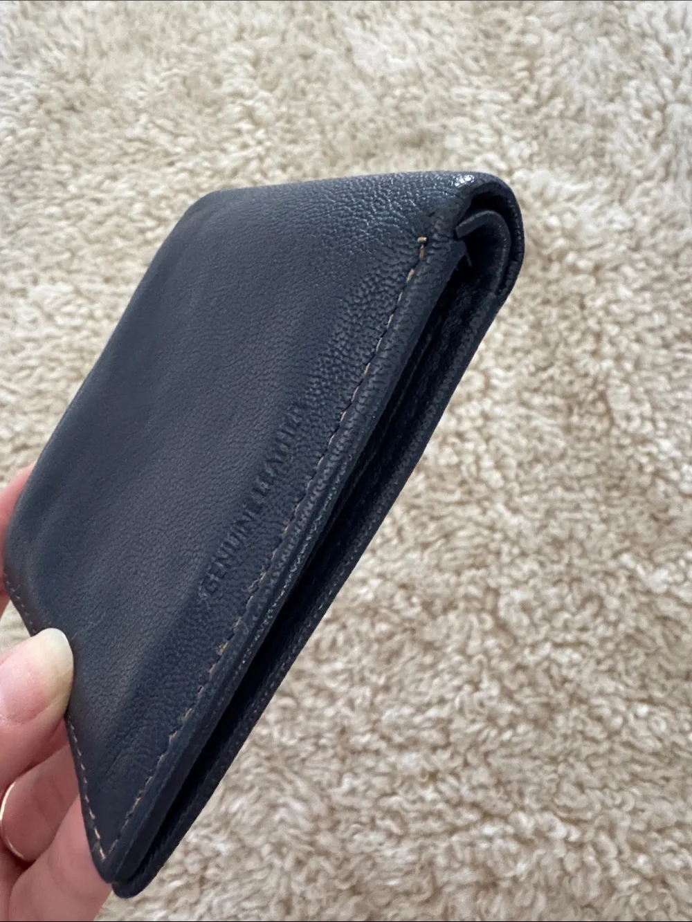Robert Graham Blue Leather Men's Bi-Fold Wallet - Signature Embossed